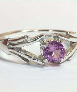Alternative view of Pink Sapphire Natural Genuine Gemstone Sterling Silver Ring RSS,1135