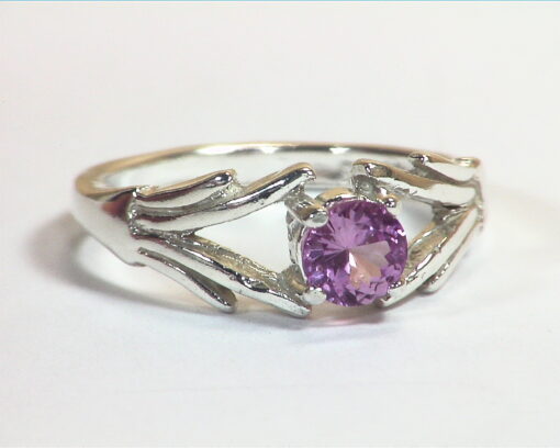 Pink Sapphire Natural Genuine Gemstone Sterling Silver Ring RSS,1135 - Image 2