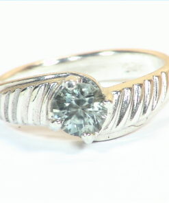 White Sapphire Natural Genuine Gemstone Sterling Silver Lady,s Ring RSS 1138