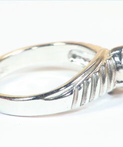 Alternative view of White Sapphire Natural Genuine Gemstone Sterling Silver Lady,s Ring RSS 1138