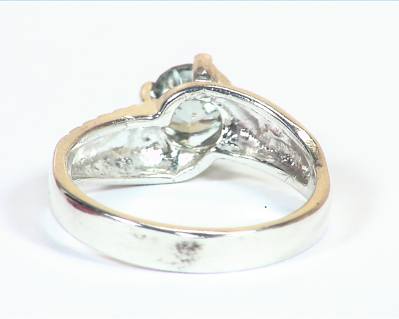 White Sapphire Natural Genuine Gemstone Sterling Silver Lady,s Ring RSS 1138 - Image 3