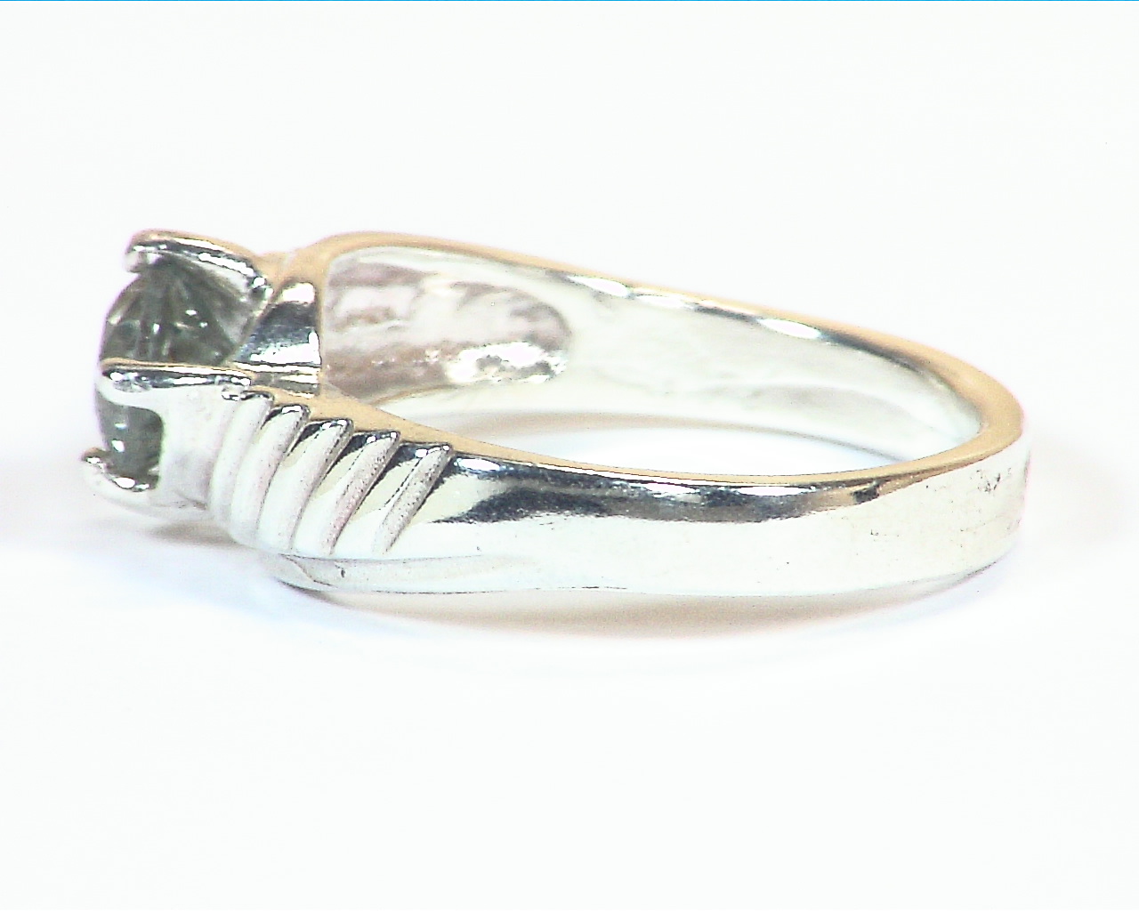 White Sapphire Natural Genuine Gemstone Sterling Silver Lady,s Ring RSS 1138 - Image 4