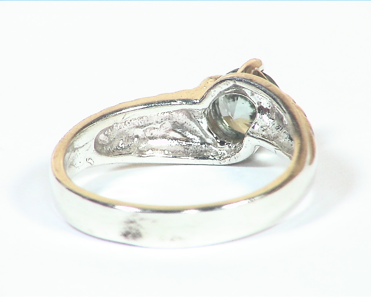 White Sapphire Natural Genuine Gemstone Sterling Silver Lady,s Ring RSS 1138 - Image 5