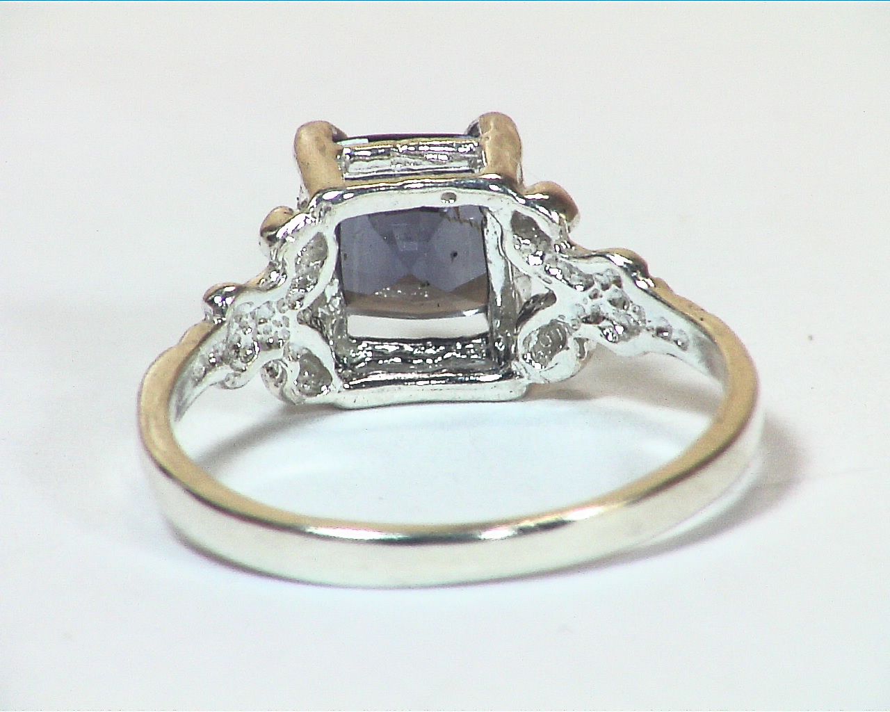 Blue Spinel (Sri Lankan) Genuine Gemstone in Sterling Silver Ring RSS1149 - Image 5