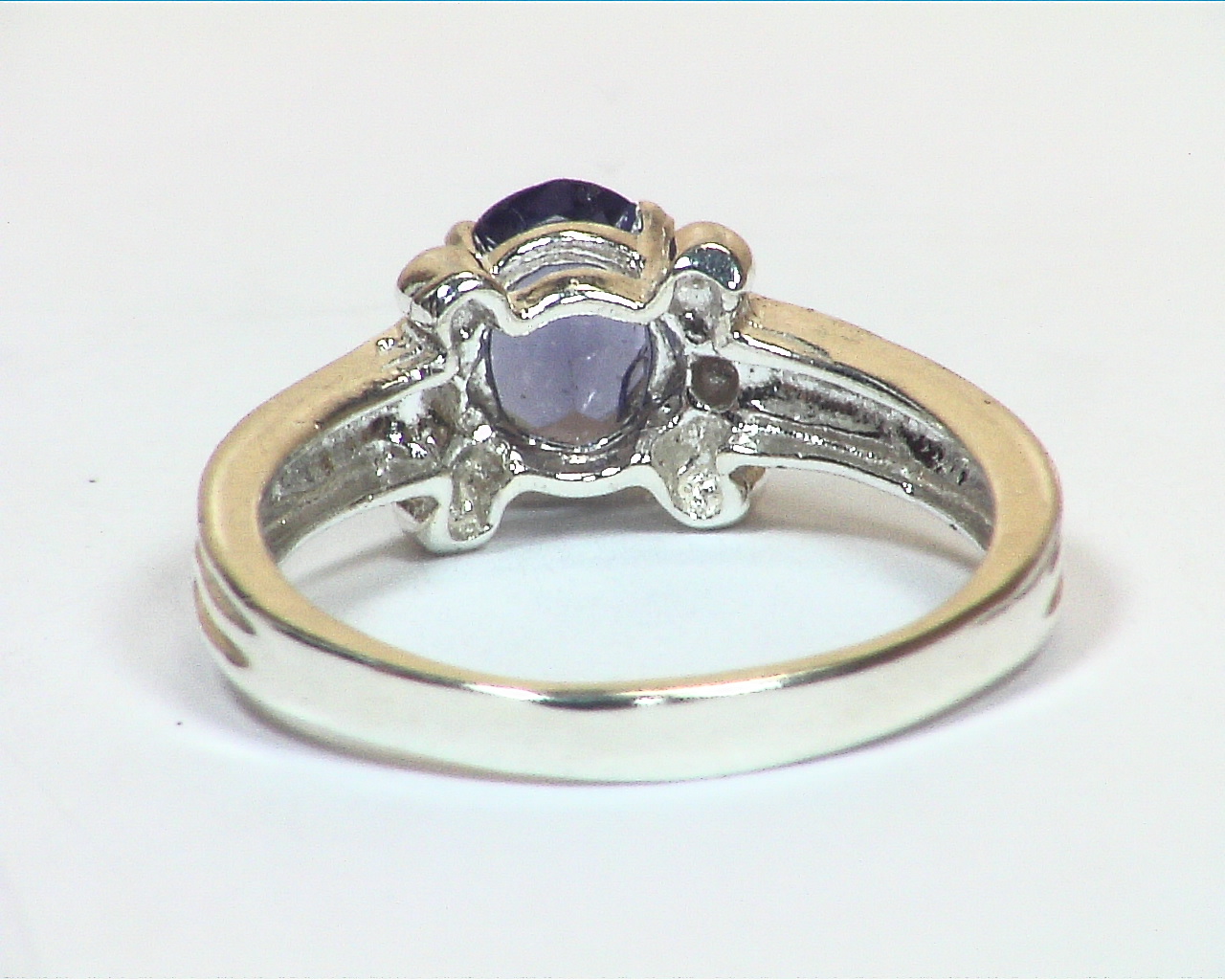 Blue Spinel (Sri Lankan) Genuine Gemstone in Sterling Silver Ring RSS1149 - Image 3