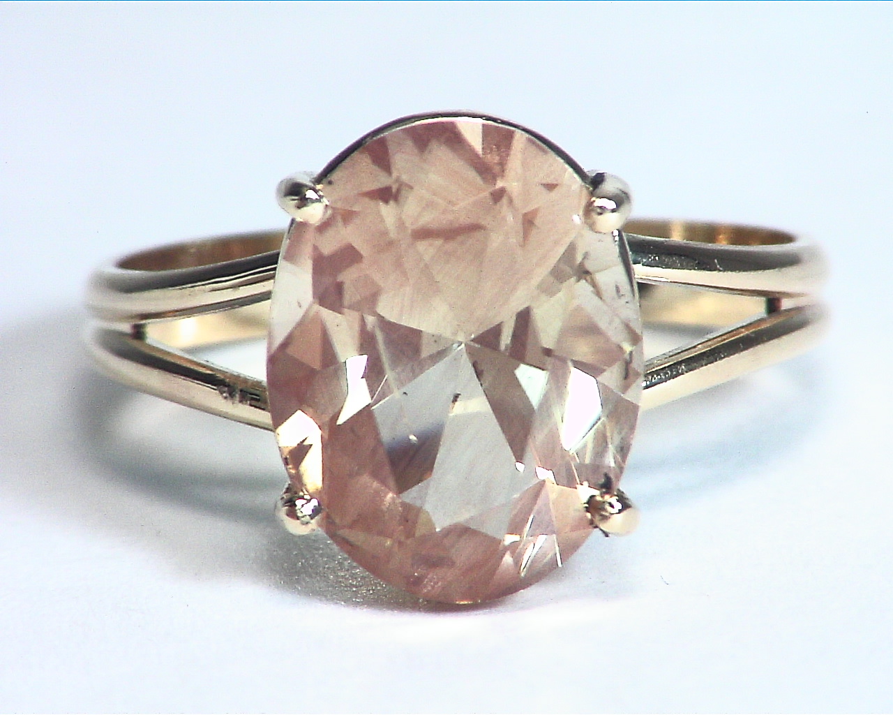 Sun Stone Natural Genuine Gemstone set in 14 Yellow Gold Lady,s Ring RFK,165 - Image 2