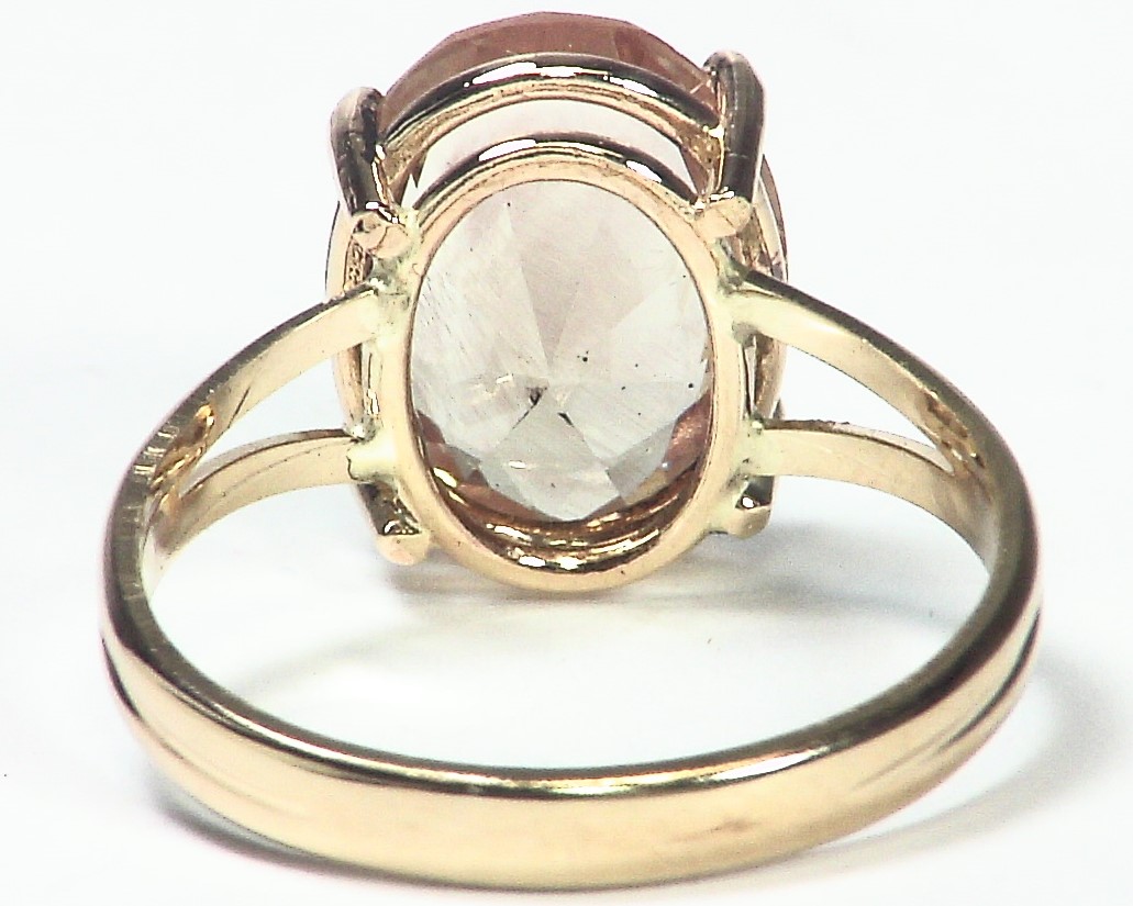 Sun Stone Natural Genuine Gemstone set in 14 Yellow Gold Lady,s Ring RFK,165 - Image 5