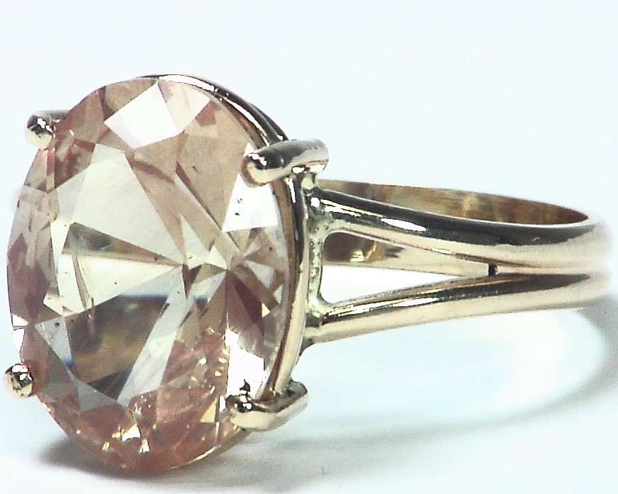 Sun Stone Natural Genuine Gemstone set in 14 Yellow Gold Lady,s Ring RFK,165 - Image 6