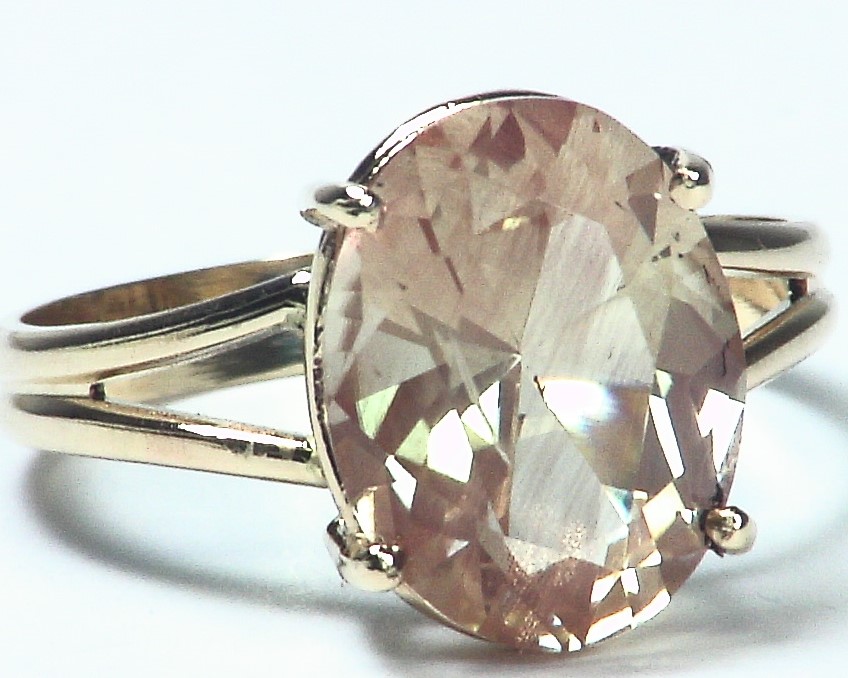 Sun Stone Natural Genuine Gemstone set in 14 Yellow Gold Lady,s Ring RFK,165 - Image 7
