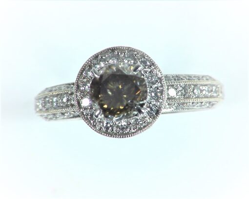 Diamond Engagement Ring (champagne) color Natural Genuine Gemstone Ring RFK,317 - Image 4