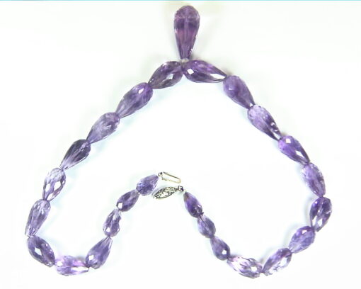 Amethyst Natural Genuine Gemstone Bead Necklace NBD,838 - Image 3