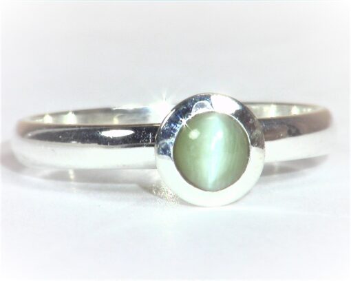 Cats Eye Natural Genuine Gemstones Sterling Silver Ring RSS,1155 - Image 2