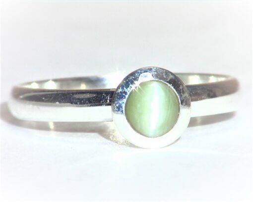 Cats Eye Natural Genuine Gemstones Sterling Silver Ring RSS,1155 - Image 3