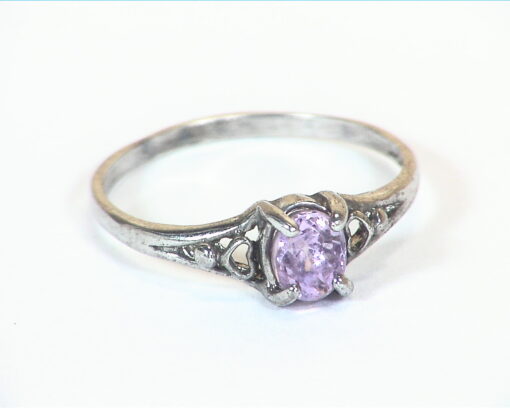 Purple Sapphire Sterling Silver Lady's Ring RSS,670 - Image 2