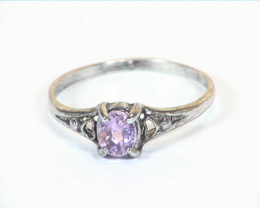 Purple Sapphire Sterling Silver Lady's Ring RSS,670 - Image 3