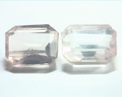 Rose Quartz Natural Genuine Faceted Emerald Cut Gemstone's GSG,405