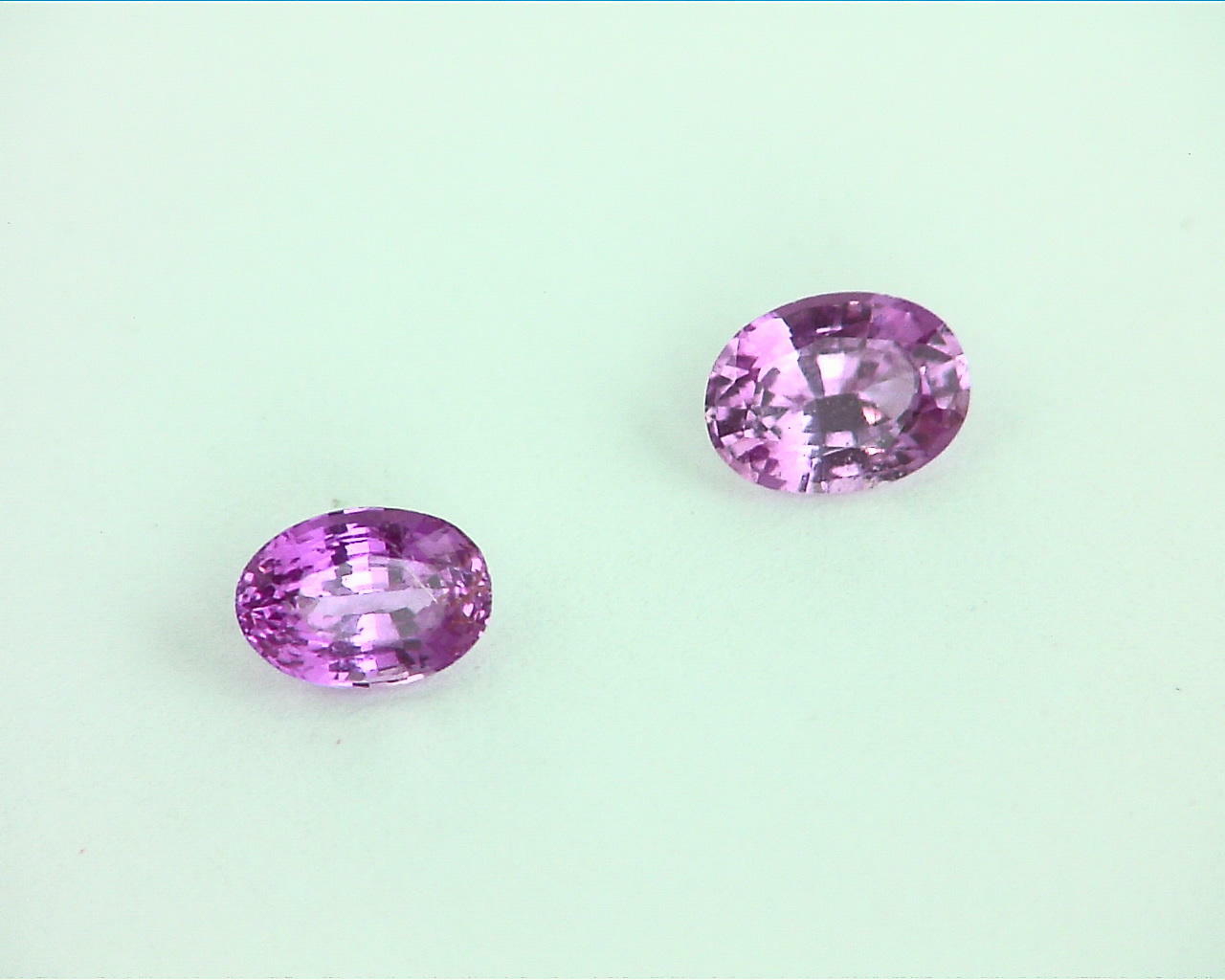 Pink Sapphire Natural Genuine Gemstone Matched Pair Faceted Gemstone GPG169 - Image 2