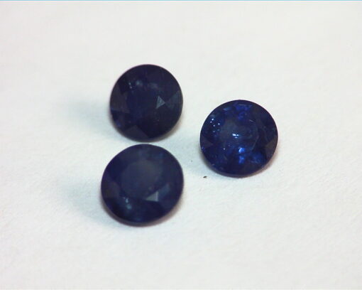 Blue Sapphire Natural Genuine Faceted Round Gemstone's  GPG,178 - Image 2