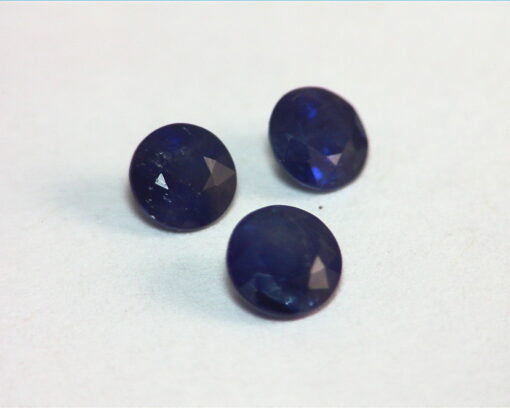 Blue Sapphire Natural Genuine Faceted Round Gemstone's  GPG,178 - Image 3
