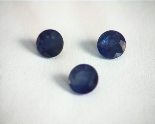 Blue Sapphire Natural Genuine Faceted Round Gemstone's  GPG,178 - Image 5