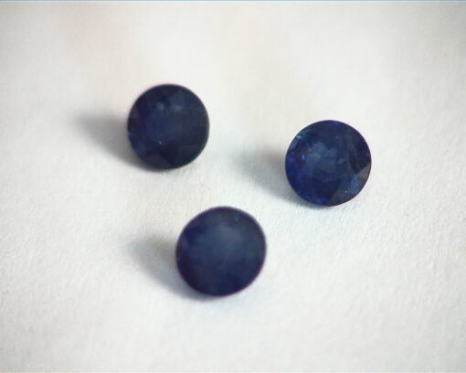Blue Sapphire Natural Genuine Faceted Round Gemstone's  GPG,178 - Image 6