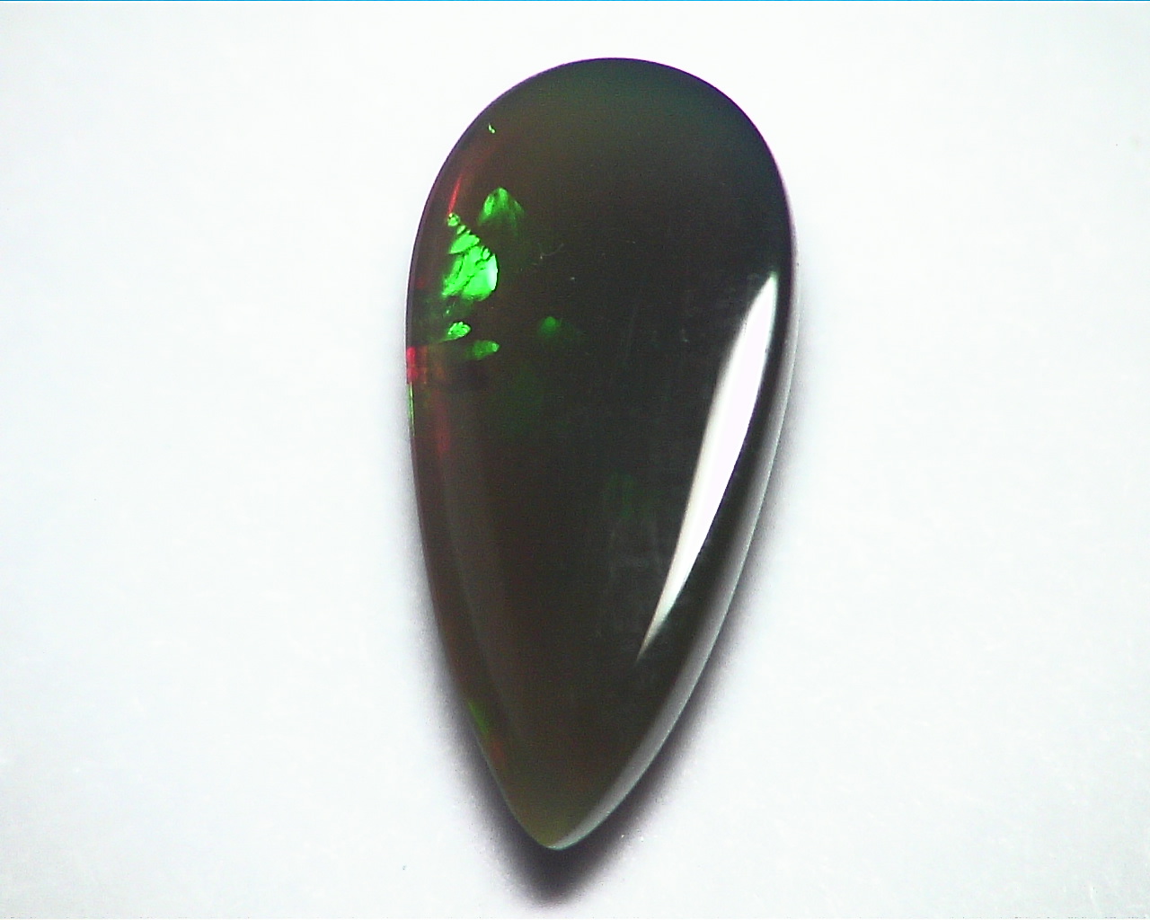 Opal (Black Opal) Pear Shape Natural Genuine Cabochon Gemstone GSG,191 - Image 5