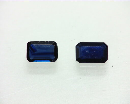 Blue Sapphire Emerald cut Natural Genuine Matched Pair Gemstones GRG,277 - Image 5