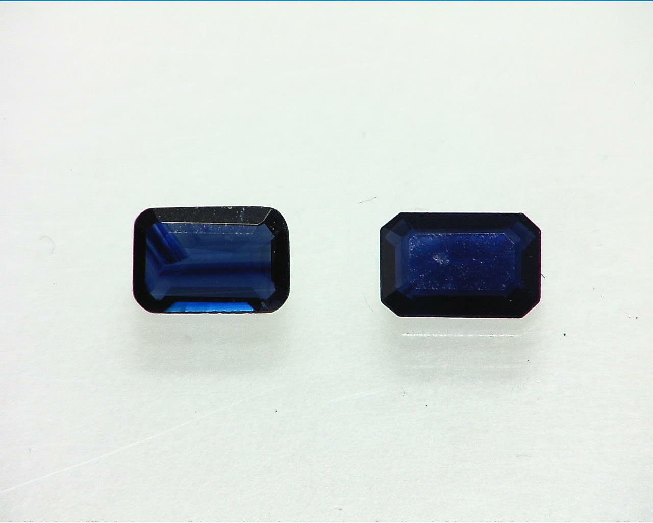 Blue Sapphire Emerald cut Natural Genuine Matched Pair Gemstones GRG,277 - Image 5