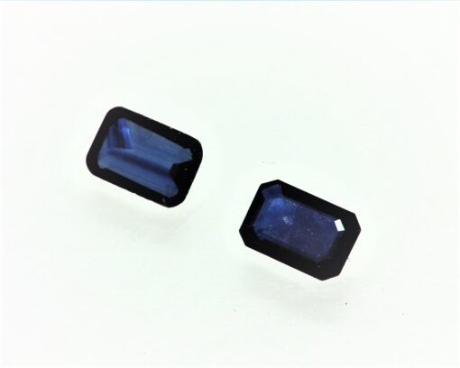 Blue Sapphire Emerald cut Natural Genuine Matched Pair Gemstones GRG,277 - Image 3