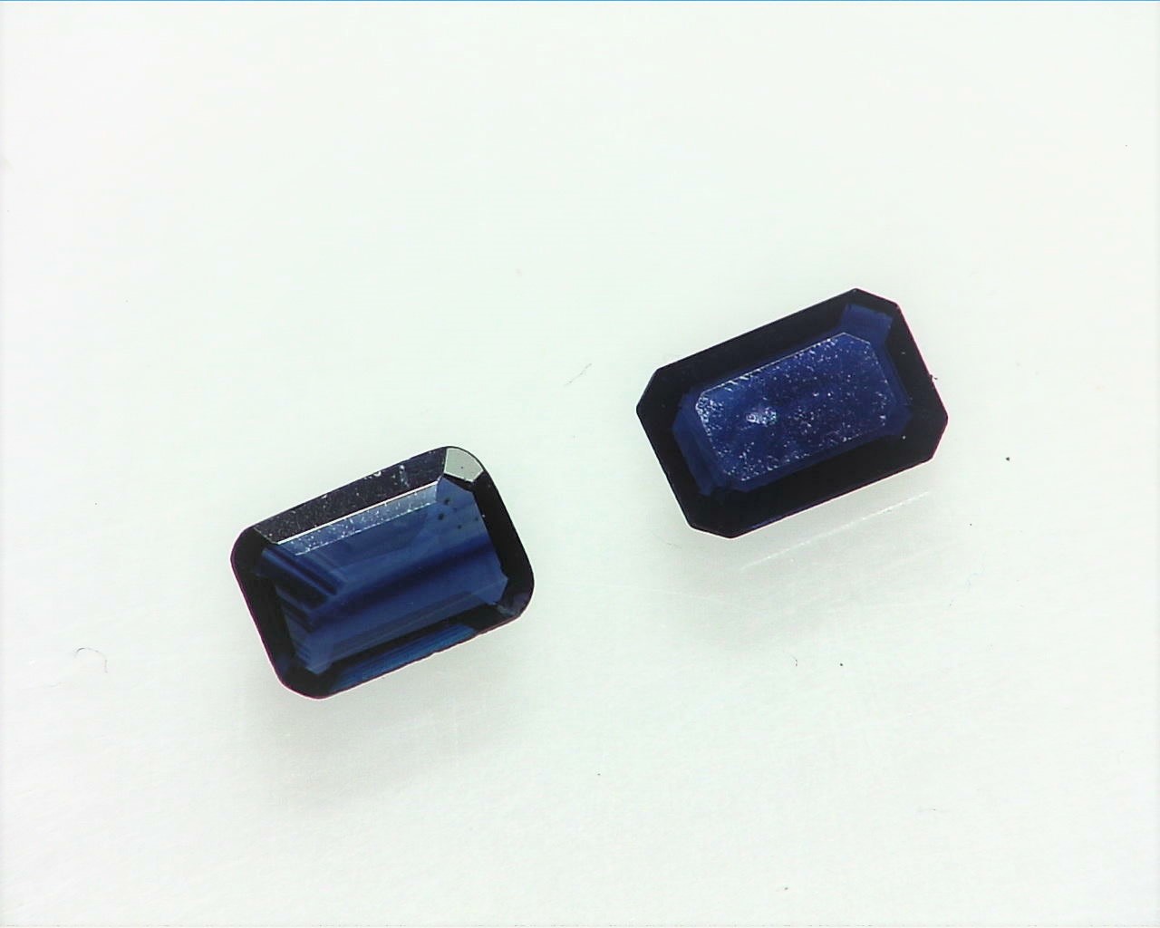Blue Sapphire Emerald cut Natural Genuine Matched Pair Gemstones GRG,277 - Image 4