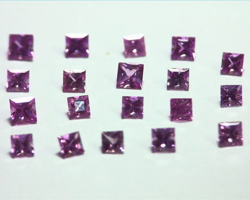 Pink Sapphire Princess Cut 3MM Natural Genuine Gemstones from Sri Lanka GPG386 - Image 3