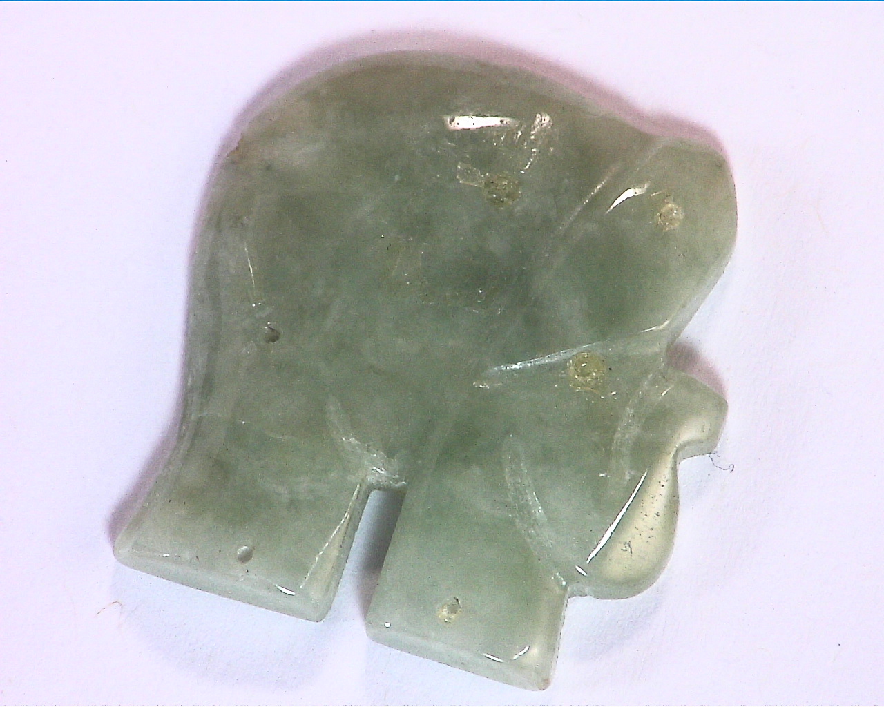 Jade National Genuine Carved Elephant GRG, 696 - Image 3