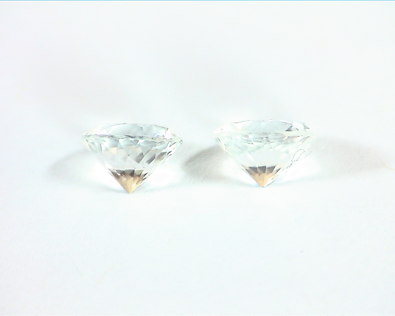 White Topaz Natural Genuine Gemstone Matched Pair 6mm Round GSG,225 - Image 5