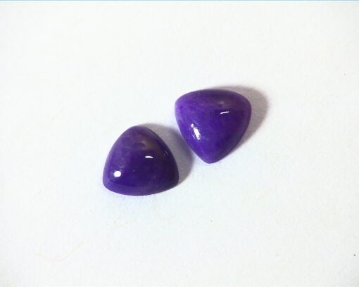 Gem Silica Natural Genuine Cabochon Gemstone Trilliant  Shape Pair GSG,472 - Image 3