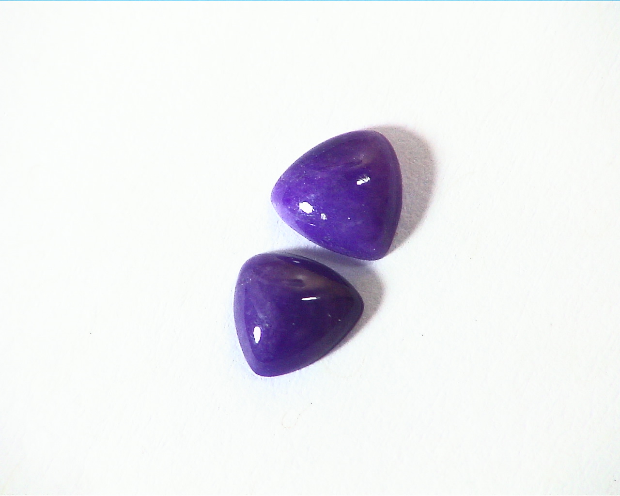 Gem Silica Natural Genuine Cabochon Gemstone Trilliant  Shape Pair GSG,472 - Image 7