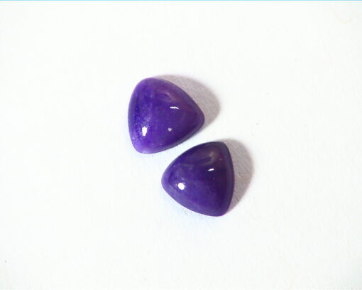 Gem Silica Natural Genuine Cabochon Gemstone Trilliant  Shape Pair GSG,472 - Image 6
