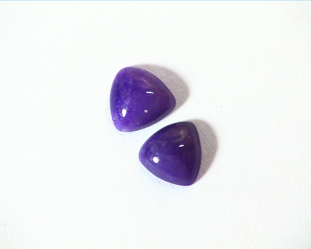 Gem Silica Natural Genuine Cabochon Gemstone Trilliant  Shape Pair GSG,472 - Image 6