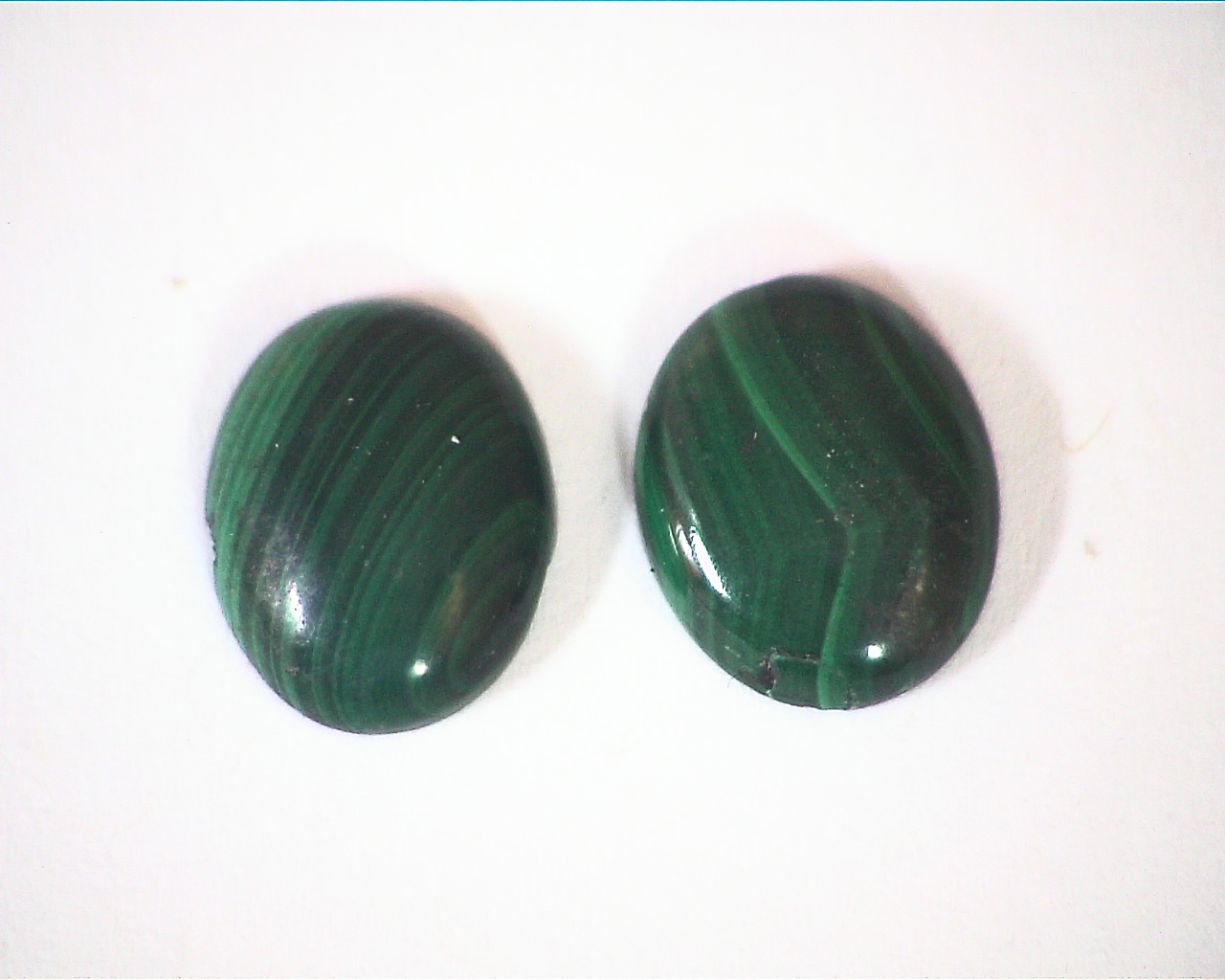 Malachite Natural Genuine Gemstone Matched Pair GSG,475 - Image 2