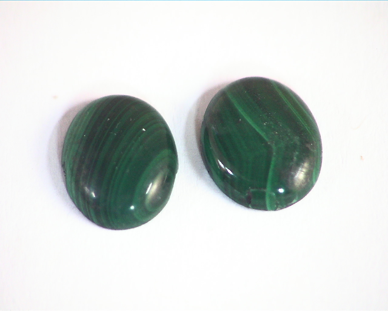 Malachite Natural Genuine Gemstone Matched Pair GSG,475 - Image 3