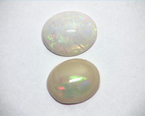 Opal (Ethiopian ) Natural Genuine Oval Shape Gemstone's Pair GSG,565 - Image 7