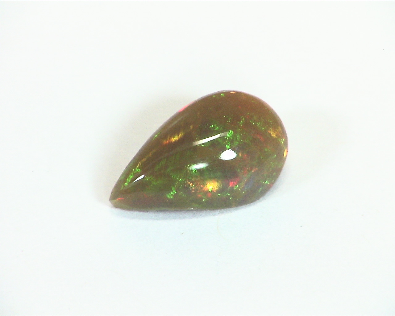 Ethiopian Opal Natural Genuine Pear Shape Gemstone 2.15 CT GSG,94 - Image 2