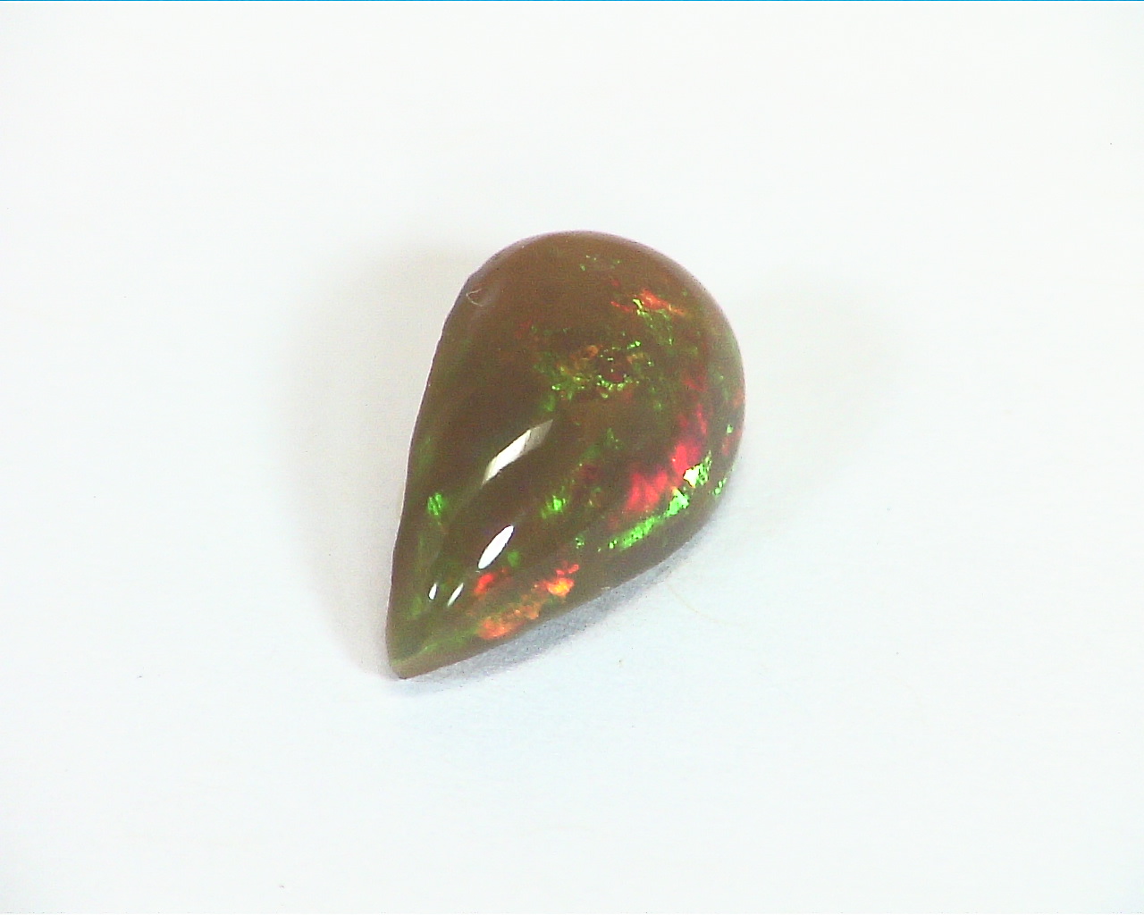 Ethiopian Opal Natural Genuine Pear Shape Gemstone 2.15 CT GSG,94 - Image 3