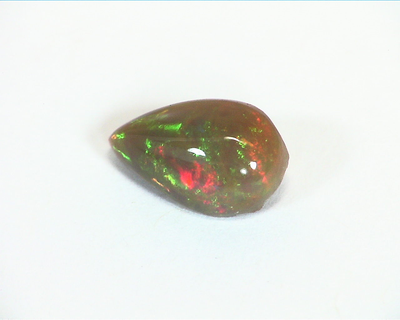 Ethiopian Opal Natural Genuine Pear Shape Gemstone 2.15 CT GSG,94 - Image 4