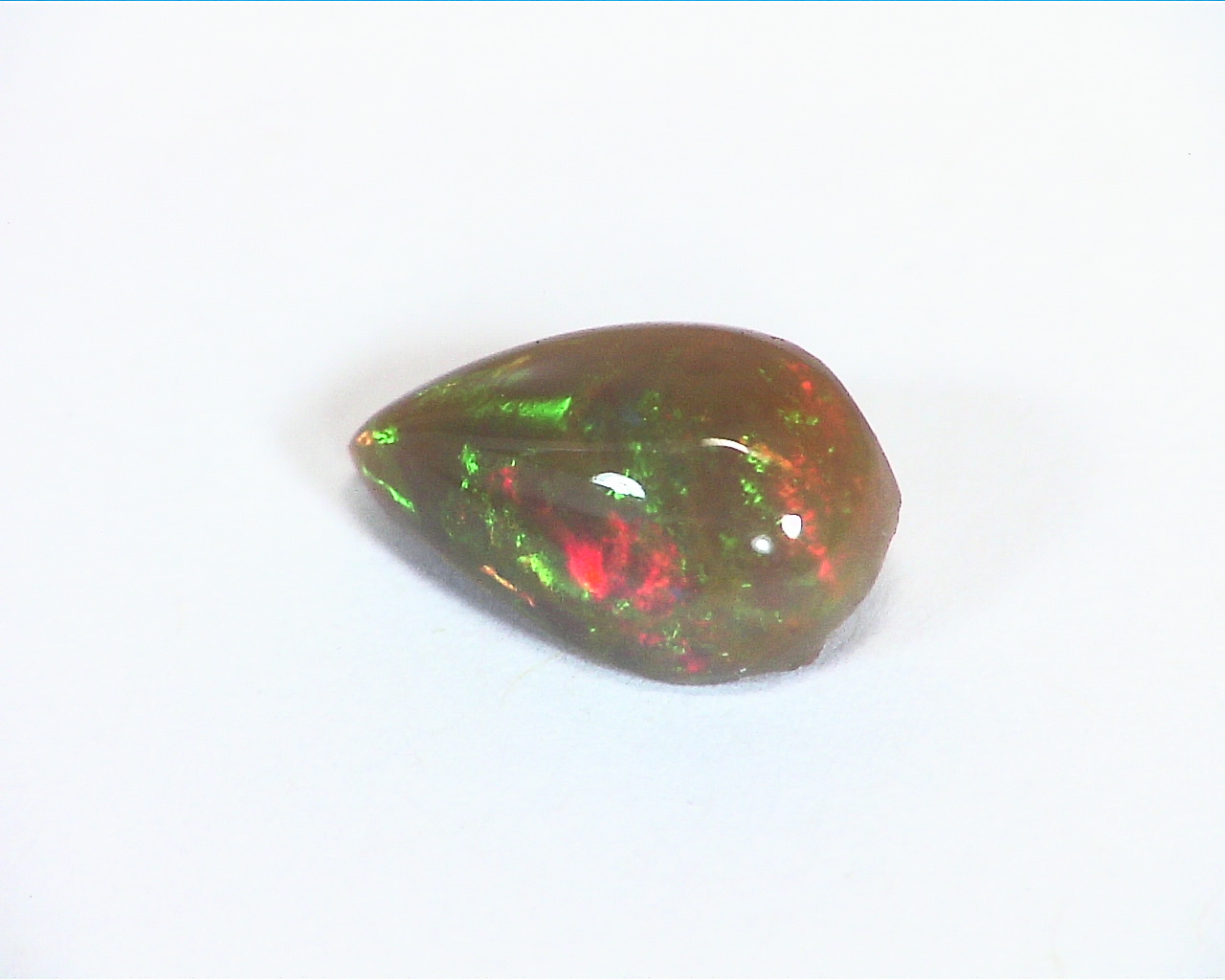 Ethiopian Opal Natural Genuine Pear Shape Gemstone 2.15 CT GSG,94 - Image 5