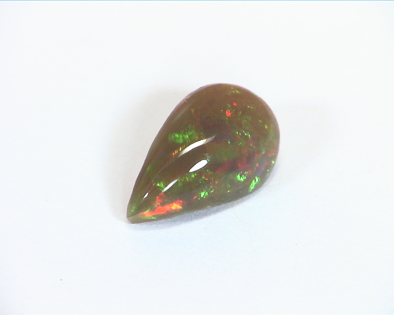 Ethiopian Opal Natural Genuine Pear Shape Gemstone 2.15 CT GSG,94 - Image 6