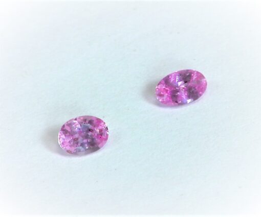 Pink Sapphire Natural Genuine Oval Shape Gemstone Matched Pair 0.49 CT GPG 167 - Image 3