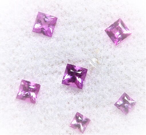 Pink Sapphire Natural Genuine Princess Cut Gemstones 0.54 CT GPG 171