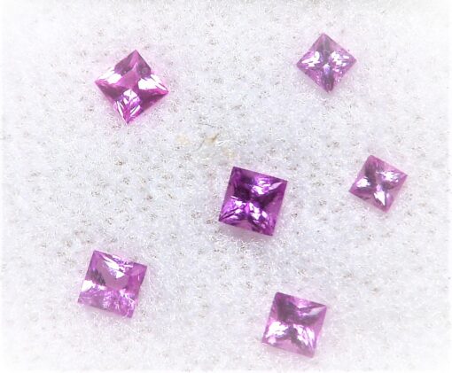 Pink Sapphire Natural Genuine Princess Cut Gemstones 0.54 CT GPG 171 - Image 2