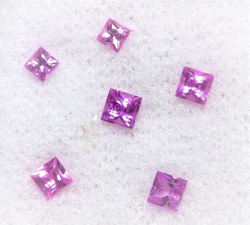 Pink Sapphire Natural Genuine Princess Cut Gemstones 0.54 CT GPG 171 - Image 3