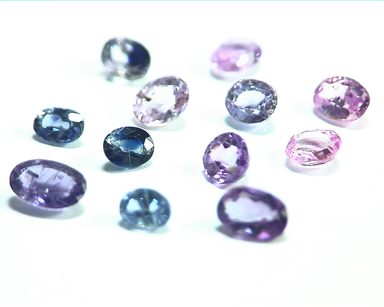 Blue and Pink Sapphire Oval Shape Natural Genuine Gemstones 4.64 CT GPG,25 - Image 2